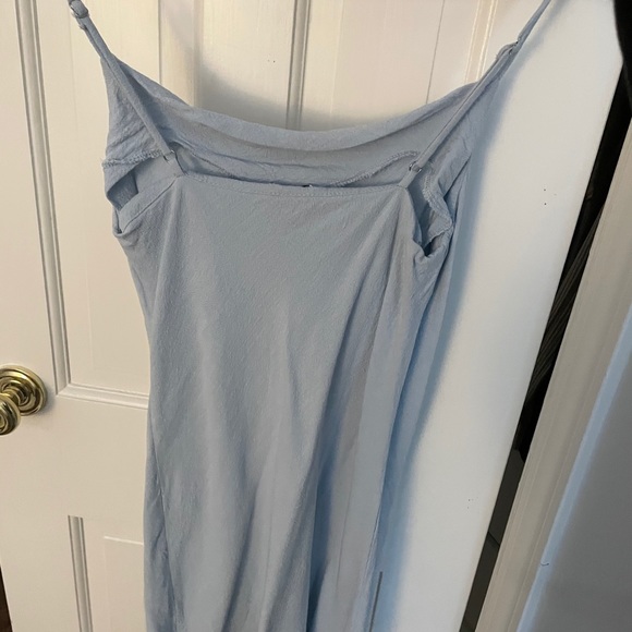Light blue linen blue dress - Picture 4 of 5